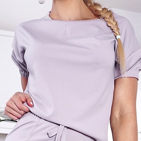 Last One🎉Lavender Two Piece Lounge-wear Set - Picture 3 of 8